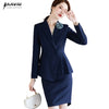 Women Suits Autumn High End Business Formal Temperament Slim Long Sleeve Blazer And Skirt Office Ladies Work Wear