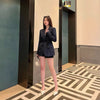 Women Suits Coat Long Prad  Brand Lapel Leisure Suit Elegant Button Women's Coat  Women's Blazer Coat