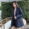 Women Suits Coat Long Prad  Brand Lapel Leisure Suit Elegant Button Women's Coat  Women's Blazer Coat