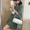 Women Suits Notched Top Pleated Skirts Set Solid Elegant Ofice Ladies Summer Short Sleeve Preppy Style Chic Simple Stylish Retro