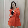 Women Suits With Shorts Sets 2023 Tweed Blazer Women Elegant Long Sleeve Cardigan Fringing Autumn Coat Tweed Set