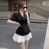 Women Summer 2022 Blazer Coat + Short Skirts Suits Elegant Short Sleeve Office Ladies Clothes Set Female Trafaluc Za 2022 Sheins