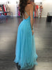 Women Summer BOHO Dress Sleeveless Backless Maxi Long Evening Party Dress Beach Dress Sundress White Blue