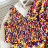 Women Summer Bohemian Floral Sets Sexy Tank Tops+ Long Print Long Skirt Design Beach Suit Holiday Elastic Waist Two Piece Set