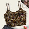 Women Summer Cow print halter Strap Vest Sexy Backless Crop Tops Skinny Tanks Tops Clubwear Girls Bralette Leopard Camisole
