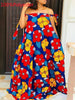 Women Summer Dress 2023 VONDA Vintage Ruffle Print Party Maxi Long Dress Women Elegant Sundress Sexy Sleeveless Party Femme Robe