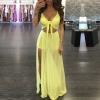 Women Summer Dress Boho Long Maxi Dress Evening Solid Party Beach Dresses Sundress Sleeveless