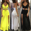 Women Summer Dress Boho Long Maxi Dress Evening Solid Party Beach Dresses Sundress Sleeveless