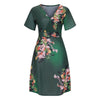 Women Summer Dress Floral Print Lady Elegant Dress Short Sleeve V-Neck Casual Party Dresses 2022 vestidos de verano #25