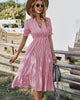 Women Summer Dress Loose Striped Print Ruffles Sleeves Dresses Elegant A Line Patchwork Beach Party Female Dress Vestidos