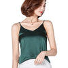Women Summer Imitation Silk Tank Top Sleeveless Blouse Shirt Casual Loose Tops Sexy V-Neck Cami Female Vest Ladies Clothing