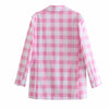 Women Summer Plaid Casual Skirt Suits 2-piece Sets 2022 ZA Loose Blazers Coats and Skirts Female Elegant Street Clothing