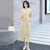 Women Summer Short Sleeve Small Blazer With Elastic Waist Mid A-Line Skirt Two Pieces Sets Ladies Outfits Casual Office Lady