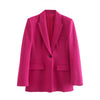 Women Summer Solid Casual Blazers Coats 2023 Slim Single Button Female Elegant OL Street Blazer Outerwear