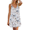 Women Summer Spaghetti Strap Button Down V Neck Sleeveless Casual Mini Dress For Women Robe Femme Повседневные Платья 2022