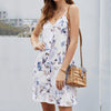 Women Summer Spaghetti Strap Button Down V Neck Sleeveless Casual Mini Dress For Women Robe Femme Повседневные Платья 2022