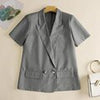 Women Summer Suit Oversized 2023 Solid Tops ZANZEA Casual Office Lady Loose Lapel Neck Tops Elegant Short Sleeve Blazer Outwears