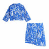 Women Summer Sweet Print Suits 2-piece Sets 2022 ZA Short Shirts Tops and Mini Skirts Female Elegant Street Clothing