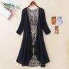 Women Summer Three Quarter Sleeve Open Front Ruffled Loose Shawl Cardigan Shrug Chiffon Cover Up for Party Evenigng Dress