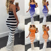 Women Summer dress Casual Maxi vestido de renda Long Dress Beach Stripped sleeveless dresses women Bodycon Party Maxi Dress
