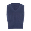 Women Sweater Vest Y2K Tank Top Vintage Cropped Vest Slim Sleeveless Sweater Female V Neck Solid Knit Jumper Streetwear