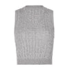 Women Sweater Vest Y2K Tank Top Vintage Cropped Vest Slim Sleeveless Sweater Female V Neck Solid Knit Jumper Streetwear