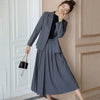 Women Sweet Two Piece Sets Korean Women Pleated Skirt+Single-breasted Blazer Suit Female Business Ladies Work Skirt Suits