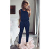 Women Tank Top Jumpsuit Black Summer Rompers Ladies Casual Elegant Sleeveless Long Pants Plus Size Overalls Playsuit WS949X