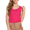 Women Tank Tops 2022 Women O-Neck Sleeveless Pure Color Vest Chiffon Tops Shirt Summer Vest Drop shipping