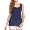 Women Tank Tops 2022 Women O-Neck Sleeveless Pure Color Vest Chiffon Tops Shirt Summer Vest Drop shipping