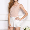 Women Tank Tops 2022 Women O-Neck Sleeveless Pure Color Vest Chiffon Tops Shirt Summer Vest Drop shipping