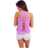 Women Tank Tops Back Hole Breathable Sexy Vest Neon Color Plain Tank Shirts Sleeveless Womens Clothing