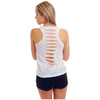 Women Tank Tops Back Hole Breathable Sexy Vest Neon Color Plain Tank Shirts Sleeveless Womens Clothing