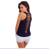 Women Tank Tops Back Hole Breathable Sexy Vest Neon Color Plain Tank Shirts Sleeveless Womens Clothing