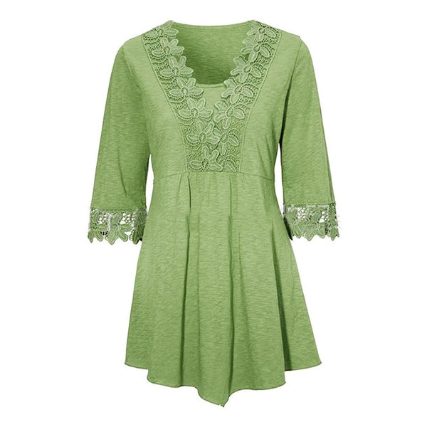 Women Top And Blouse Plus Size 5XL Autumn Shirt Female Sequin Stitch V Neck Half Sleeve Ruffles Shirt TopsWomen Clothing