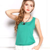 Women Tops And Blouses 2022 Summer Blouse women's Candy Colored Sleeveless Chiffon Sling Sleeveless Shirt Vestidos HJY1003