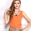 Women Tops And Blouses 2022 Summer Blouse women's Candy Colored Sleeveless Chiffon Sling Sleeveless Shirt Vestidos HJY1003