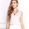 Women Tops And Blouses 2022 Summer Blouse women's Candy Colored Sleeveless Chiffon Sling Sleeveless Shirt Vestidos HJY1003