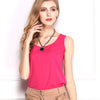 Women Tops And Blouses 2022 Summer Blouse women's Candy Colored Sleeveless Chiffon Sling Sleeveless Shirt Vestidos HJY1003