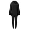 Women Tracksuit Two Piece Sets Winter Fleece Sweatshirts Suit Oversized Hoodies Jogger Pant Sets Casual Solid Sportswear Suit