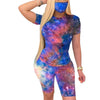 Women Tracksuits 2 Piece Set Summer Print Short Sleeve Crop Top Pants Ladies Casual Suit Jogging Outfit Clubwear Matching Sets