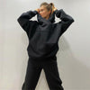 Women Tracksuits Casual Oversized Hoodies Autumn Winter Jogger Pants Two Piece Sets For Women Solid Sportswear Suit