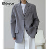 Women Trendy Split Sleeves Lapel Blazer Spring Fall Korean Style Retro Single Breasted Suit Ladies Overcoat Workwear Coat