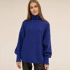 Women Turtleneck Pullover Winter Casual Oversized Knitted Sweater Elegant Loose Long Sleeve Jumpers Female Vintage Knitwear Pull