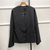Women V Neck  Coat  Lady  Slim  Simple Hidden Breasted Blazer Jacket  Female Outwear Top 2023 New