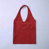 Women V-neck Halter Cami Tops Girl's Sexy Deep V neck Halter Tank Tops Brand Design Casual Camisole