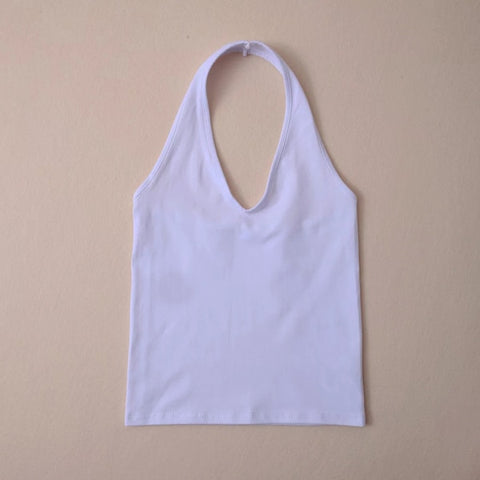 Women V-neck Halter Cami Tops Girl's Sexy Deep V neck Halter Tank Tops Brand Design Casual Camisole