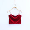 Women Velvet straps Camis Girls' Straps Crop Tops Camisoles