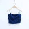 Women Velvet straps Camis Girls' Straps Crop Tops Camisoles