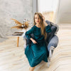 Women Vintage Sashes Satin A-line Dress Lantern Sleeve O neck Solid Elegant Casual Party Dress 2022 Summer   Dress